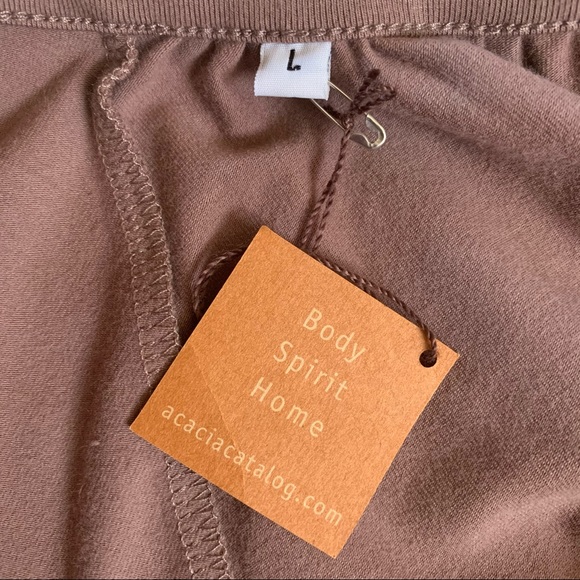 ACACIA LOUNGING BROWN/ MAUVE COTTON DRESS - Picture 6 of 9